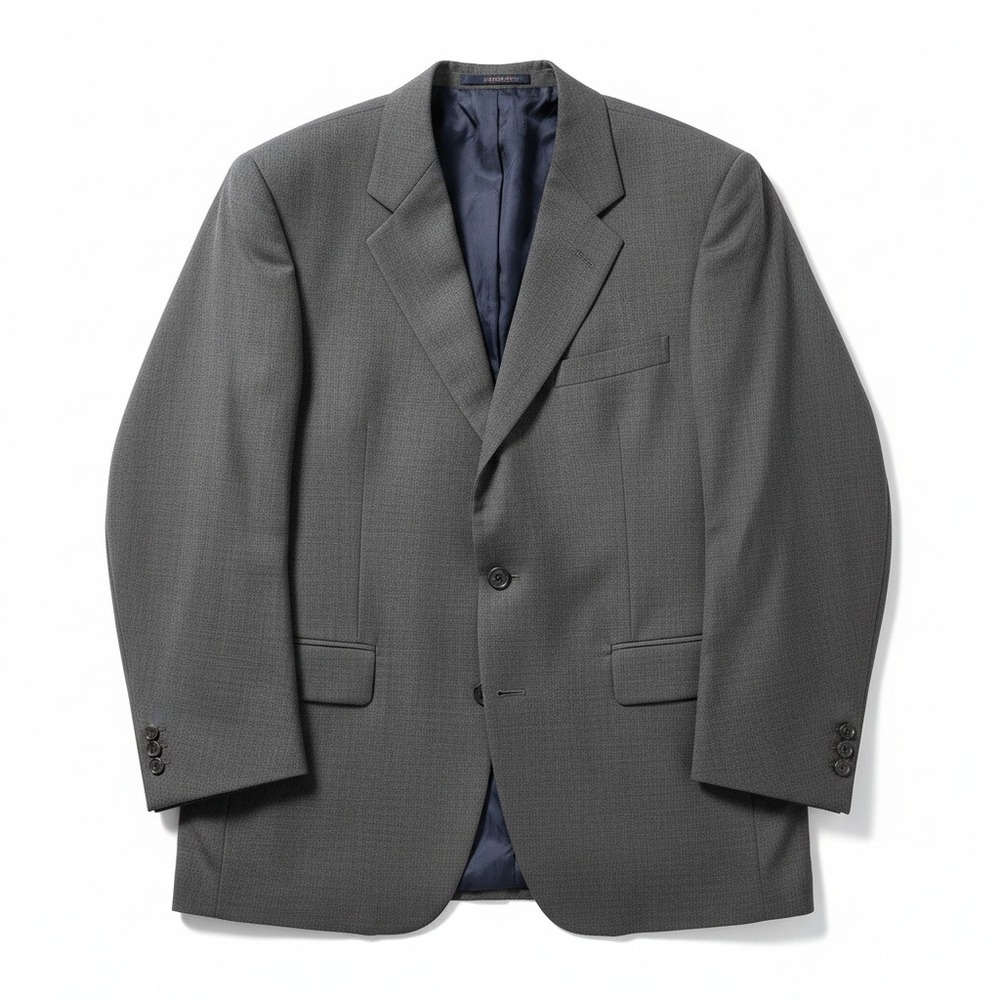 Marcus Neiman Collection Gray Blue Pinstripe 3 Button‎ Blazer, Men's 43L Jacket